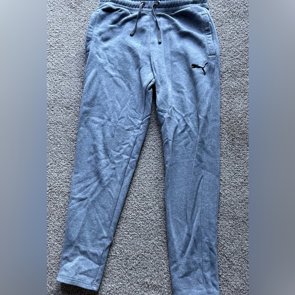 Puma Men's Grey Tapered Sweatpants